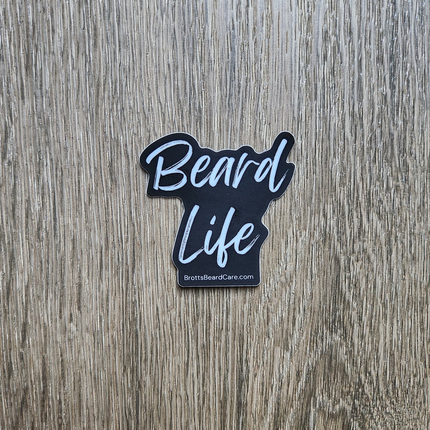 Vinyl Sticker Black & White Beard Life
