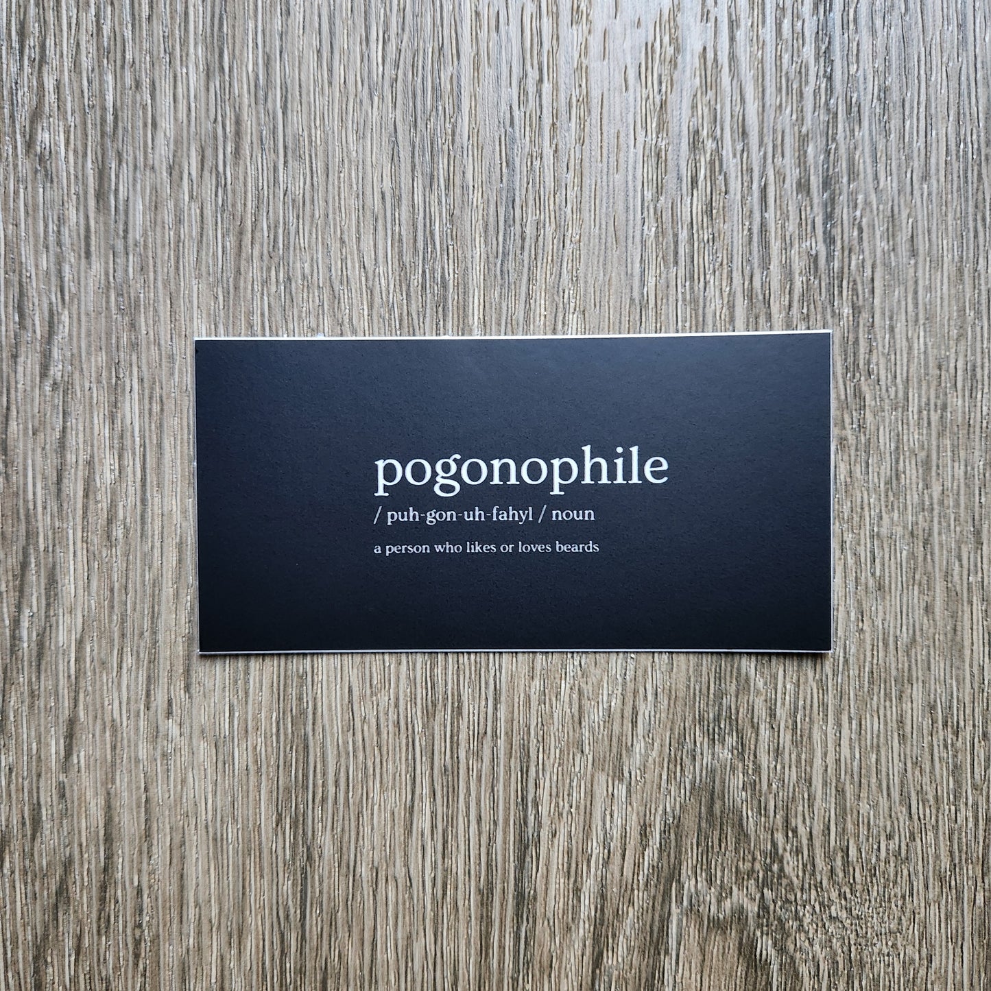 Vinyl Sticker Pogonophile Definition