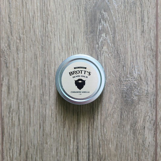 Cinnamon vanilla scented beard balm 1 ounce tin