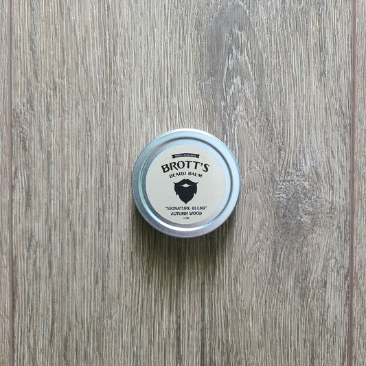 Autumn wood scented beard balm 1 ounce tin