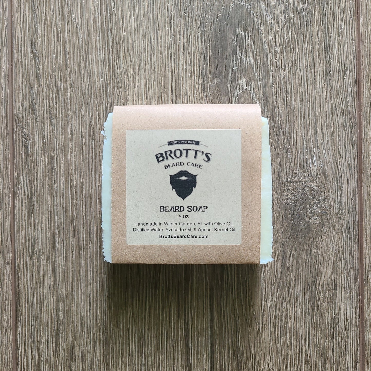 Unscented beard soap bar 4 ounces
