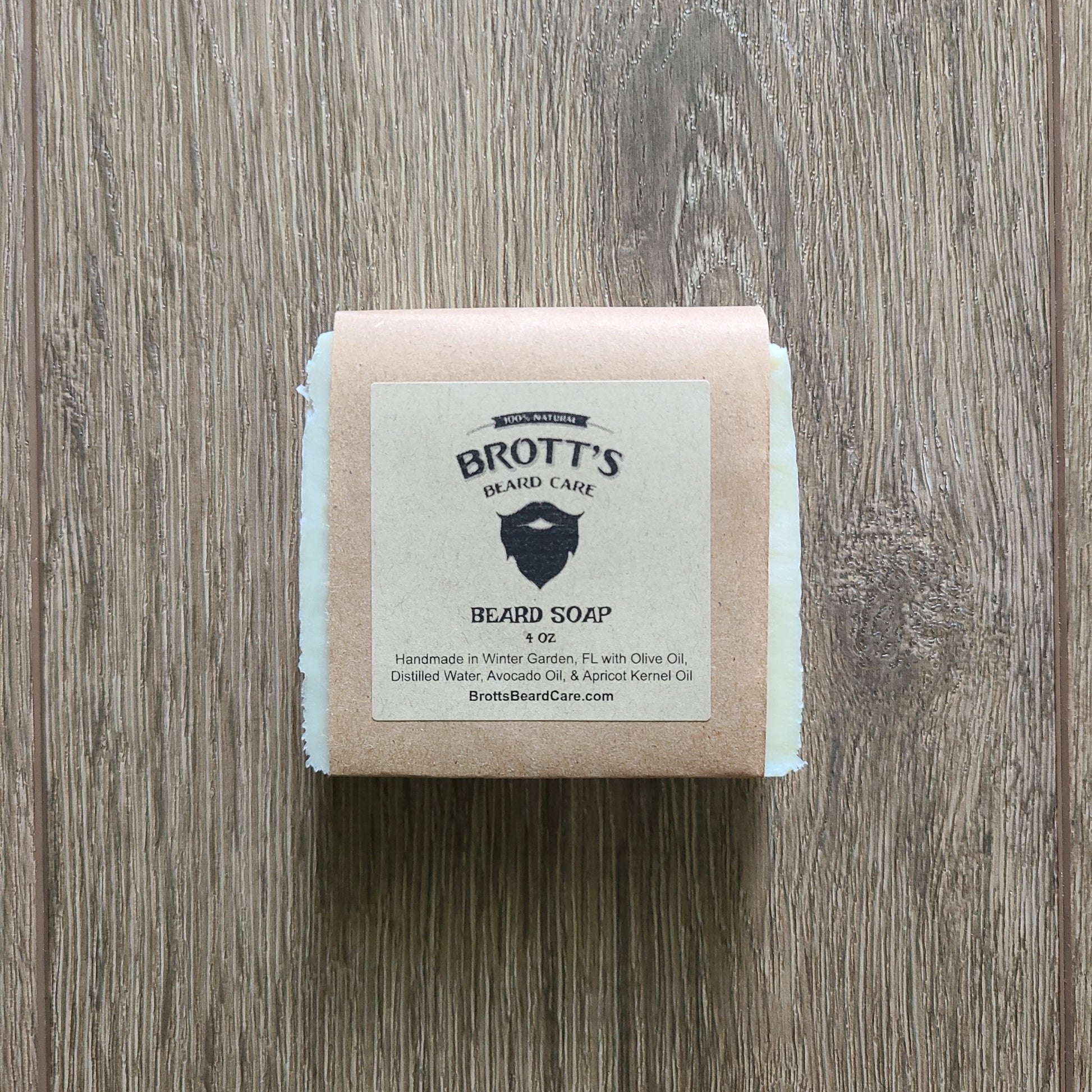 Unscented beard soap bar 4 ounces