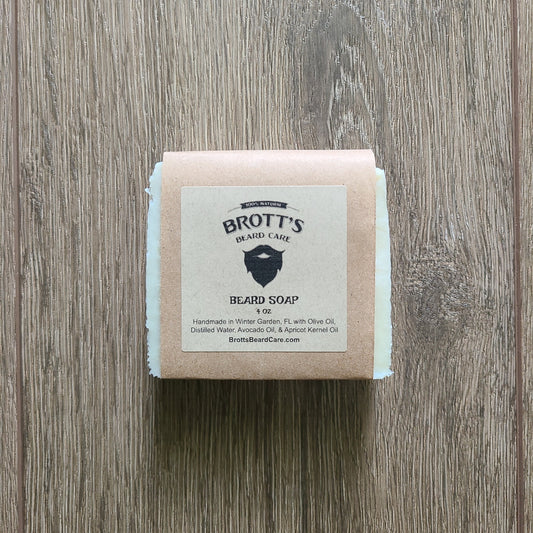 Unscented beard soap bar 4 ounces