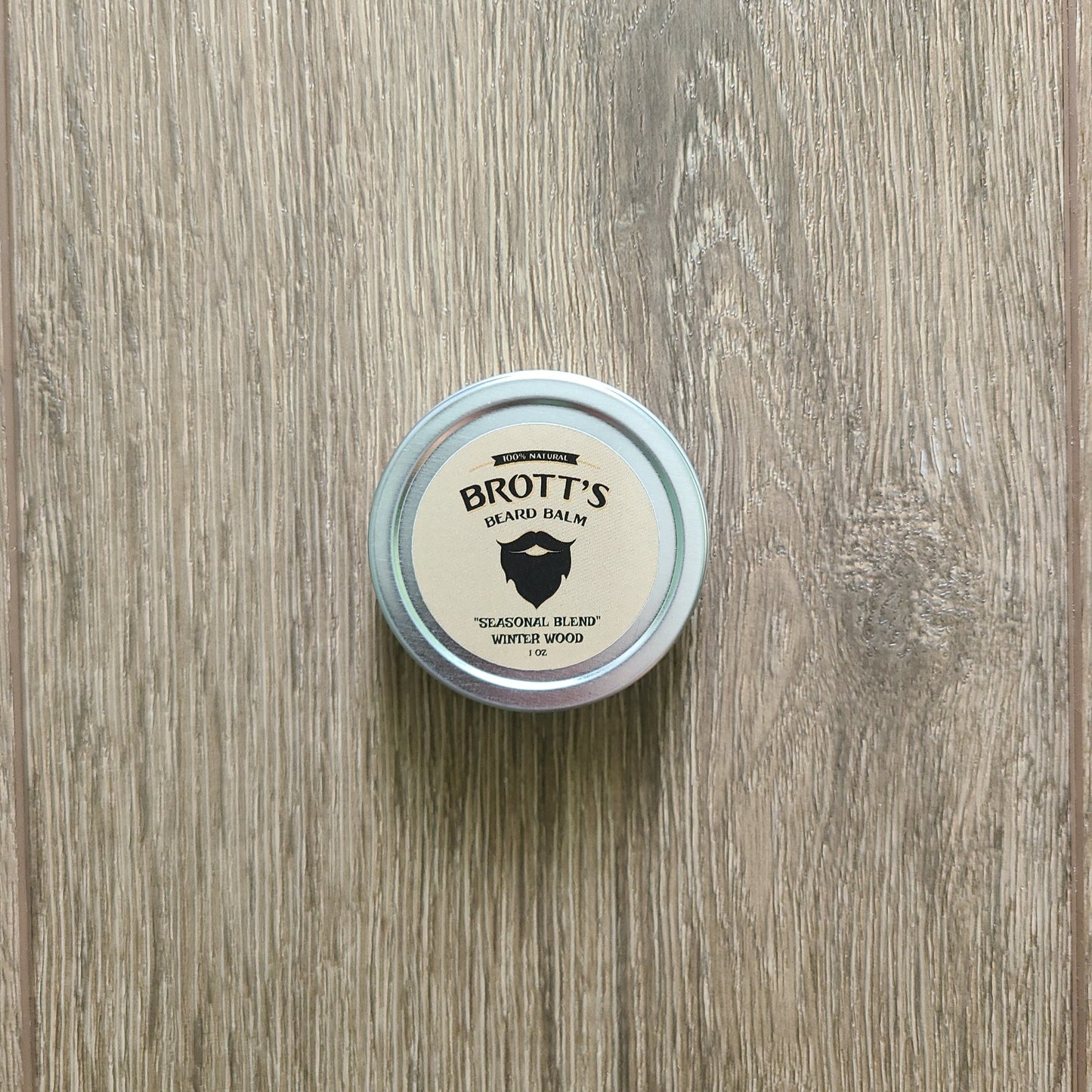 Winter wood scented beard balm 1 ounce tin