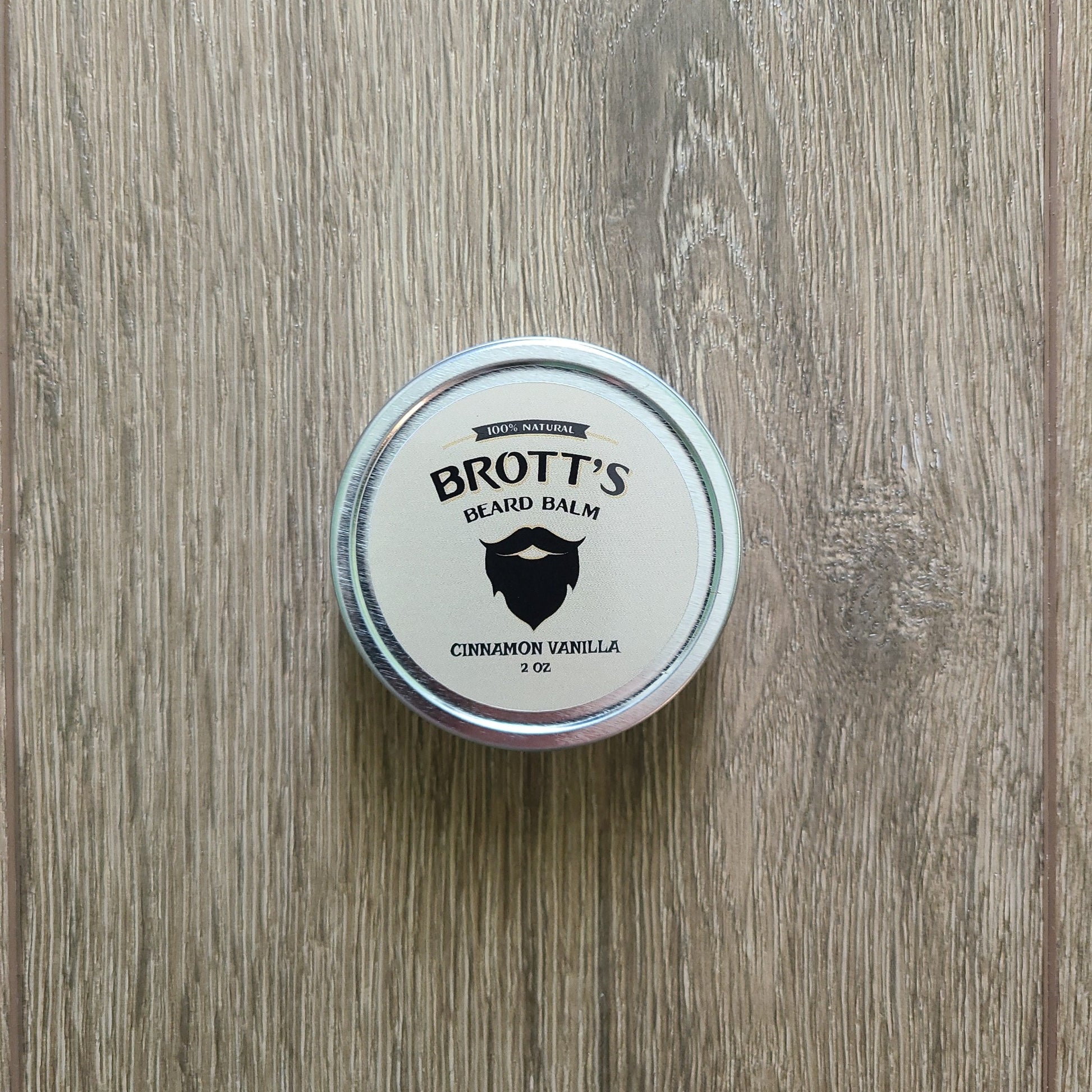 Cinnamon vanilla scented beard balm 2 ounce tin