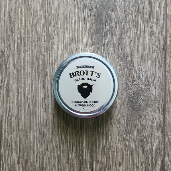 Autumn wood scented beard balm 2 ounce tin