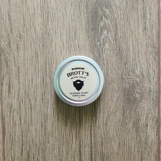 Purple haze scented beard balm 1 ounce tin